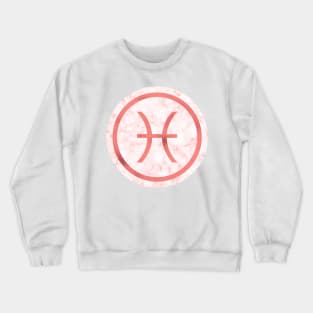 Living Coral Marble Zodiac - Pisces Crewneck Sweatshirt